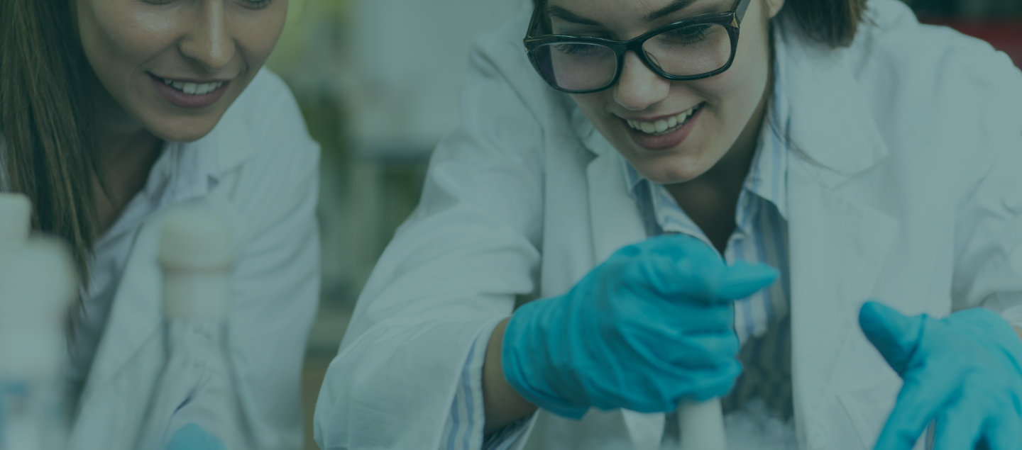 Two female scientists in a lab