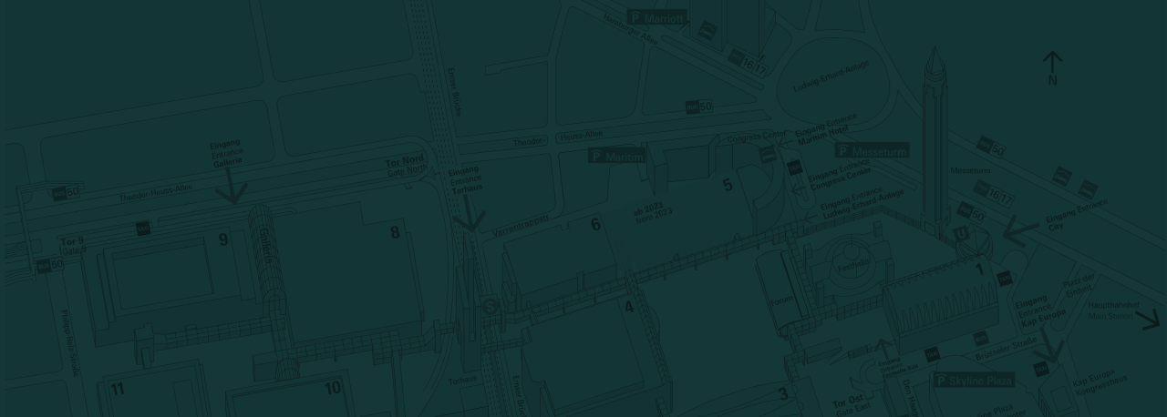 Venue map and guide for CPHI Frankfurt 2025 at Messe Frankfurt