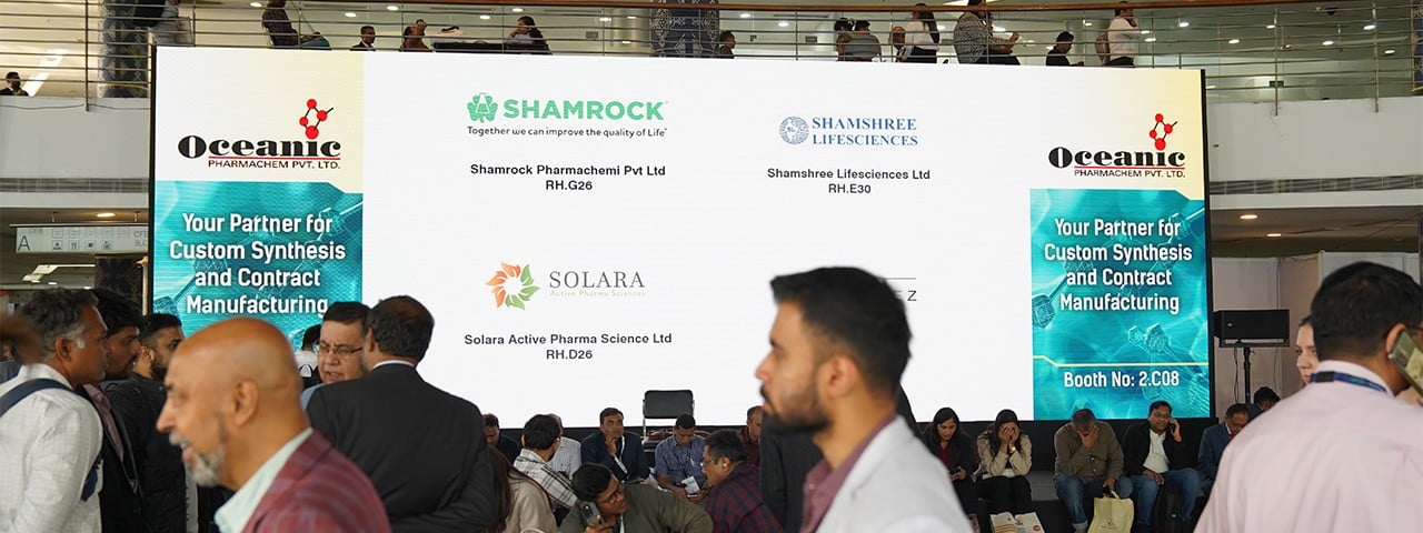 sponsorship banner at CPHI and Pharmapack event